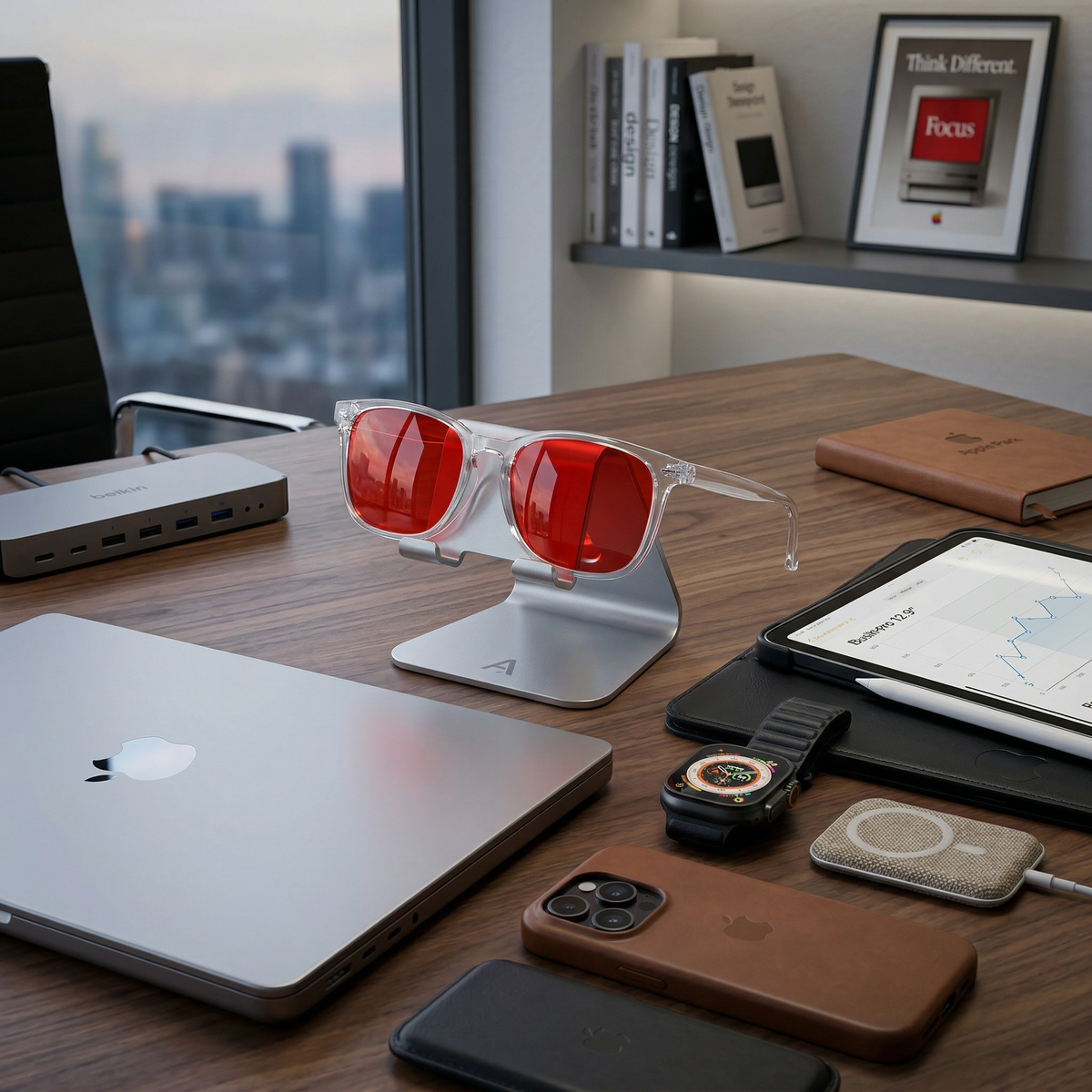 Purpolize Red Lens Anti Blue Light Glasses