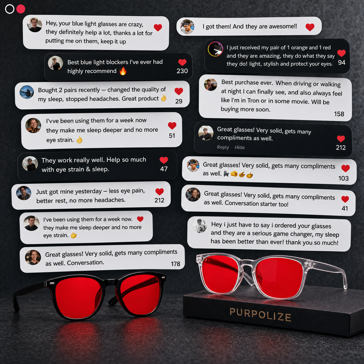 OFFBLUE™ Red Lens Glasses